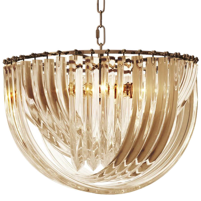 Люстра Chandelier Murano Champagne 50 Золотой Шампань Латунь Античная полированная в Санкт-петербурге | Loft Concept 