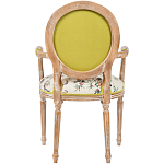 Полукресло из массива бука бежевое с изображением птиц и цветов Beige Green Chinoiserie Garden Chair варинант исполнения - 2 | Loft Concept в Санкт-петербурге