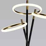 Торшер с 3-мя круглыми светодиодными лампами на черной триноге Underlining варинант исполнения - 3 | Loft Concept в Санкт-петербурге