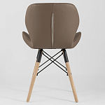 Стул с коричневым сиденьем из экокожи JEROEN варинант исполнения - 4 | Loft Concept в Санкт-петербурге