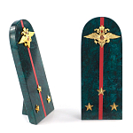 Сувенир Погон МВД из натурального камня змеевик Souvenir Epaulets варинант исполнения - 3 | Loft Concept в Санкт-петербурге