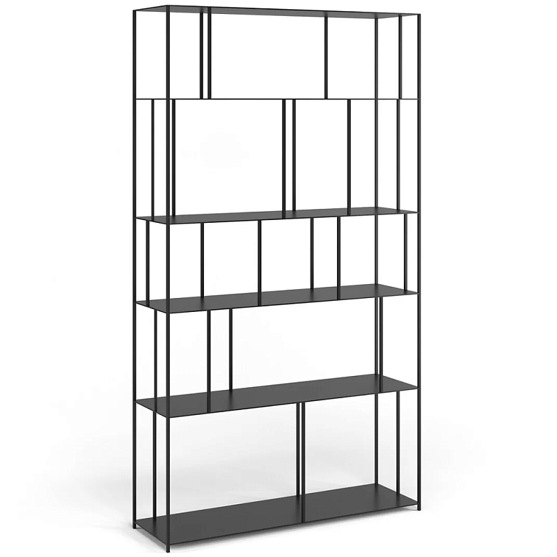 Стеллаж из металла широкий Wide Menzie Metal Rack Black Черный в Санкт-петербурге | Loft Concept 