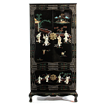 Шкаф черный в китайском стиле  Chinese Cabinet Black варинант исполнения - 1 | Loft Concept в Санкт-петербурге