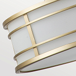 Подвесной светильник цвета латунь с белым матовым плафоном с геометрическим рисунком Feiss варинант исполнения - 6 | Loft Concept в Санкт-петербурге