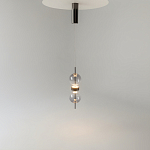 Подвесной светильник с плафоном из стекла с зеркальным градиентом Double Moon варинант исполнения - 4 | Loft Concept в Санкт-петербурге