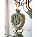 Ваза зеленая с бронзовыми ветвями и фарфоровыми рыбками Eden Garden варинант исполнения - 3 | Loft Concept в Санкт-петербурге