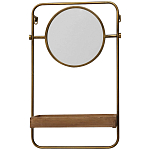 Настенное зеркало с полкой Roy Metal Mirror варинант исполнения - 1 | Loft Concept в Санкт-петербурге