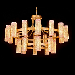 Люстра двухъярусная круглая с текстурными цилиндрическими плафонами Glimpse варинант исполнения - 3 | Loft Concept в Санкт-петербурге