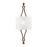 Бра с цилиндрическим тканевым абажуром белого цвета Feiss варинант исполнения - 1 | Loft Concept в Санкт-петербурге