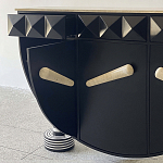 Дизайнерский комод полукруглый черный с 3-мя фактурным ящиками Occasion варинант исполнения - 3 | Loft Concept в Санкт-петербурге