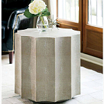 Приставной стол бежевый Stingray Skin Table кожа варинант исполнения - 2 | Loft Concept в Санкт-петербурге