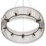 Люстра круглая из тонких прутьев Thin Bronze Rods варинант исполнения - 2 | Loft Concept в Санкт-петербурге