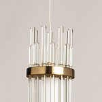 Подвесной светильник с цилиндром из прозрачных стеклянных трубок Nembus варинант исполнения - 9 | Loft Concept в Санкт-петербурге