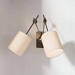 Бра с двумя тканевыми абажурами в форме цилиндра Prerequisites варинант исполнения - 3 | Loft Concept в Санкт-петербурге