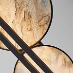 Бра из двух каменных дисков в металлической раме Constellation варинант исполнения - 3 | Loft Concept в Санкт-петербурге