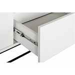 ТВ-тумба белая с  2-мя дверцами и ящиком Strict Lines варинант исполнения - 4 | Loft Concept в Санкт-петербурге