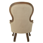 Кресло с мягкой обивкой из светло-коричневого велюра на 4-х деревянных ножках Evelyn Classical Armchair варинант исполнения - 2 | Loft Concept в Санкт-петербурге