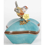Фарфоровая шкатулка с птицей Eden Garden Blue варинант исполнения - 3 | Loft Concept в Санкт-петербурге