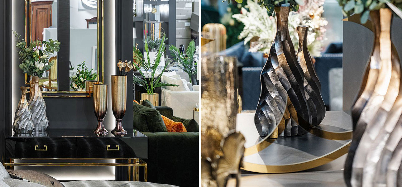 Ваза Top black and gold Ваза Top black and gold - Loft-Concept в Санкт-петербурге
