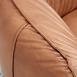 Трехместный диван с кожаной обивкой коричневый Coste Leather Sofa варинант исполнения - 6 | Loft Concept в Санкт-петербурге