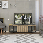 ТВ-тумба с откидной дверцей и 4-мя полками ZITANO TV STAND OAK варинант исполнения - 1 | Loft Concept в Санкт-петербурге
