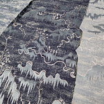 Мебельная ткань Вышивка темно-серый цвет 130 см T2-40 варинант исполнения - 2 | Loft Concept в Санкт-петербурге