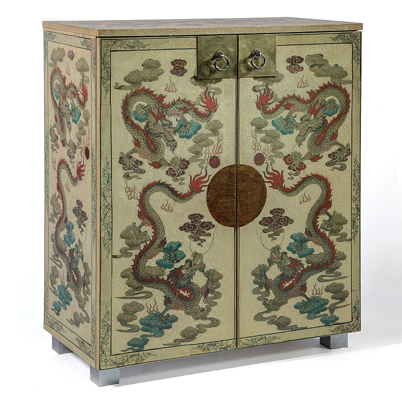 Комод в стиле шинузари с росписью Chinese Eastern Dragon Мульти в Санкт-петербурге | Loft Concept 
