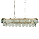 Люстра овальной формы с каскадом из декоративных элементов Harmony of Light варинант исполнения - 3 | Loft Concept в Санкт-петербурге