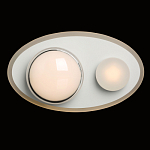 Бра овальной формы белого цвета с 2-мя лампами Lunar Pebbles варинант исполнения - 2 | Loft Concept в Санкт-петербурге