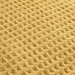 Плед из шерсти цвета охры с бахарамой Waffle Comfort варинант исполнения - 2 | Loft Concept в Санкт-петербурге