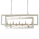 Люстра серебряная из пересекающихся прямоугольных элементов Intersecting Rectangles варинант исполнения - 2 | Loft Concept в Санкт-петербурге