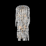 Бра с каскадом из прозрачного хрусталя и корпусом из металла цвета хром Constant Sparks варинант исполнения - 3 | Loft Concept в Санкт-петербурге