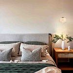 Подвесной светильник с янтарным рифленым стеклянным плафоном Ferm Living варинант исполнения - 7 | Loft Concept в Санкт-петербурге