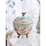 Шкатулка голубого цвета с цветочными орнаментами Blue Garden варинант исполнения - 7 | Loft Concept в Санкт-петербурге