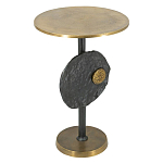 Столик приставной с абстрактным основанием и акцентом в виде золотистого диска Heavenly Space варинант исполнения - 3 | Loft Concept в Санкт-петербурге