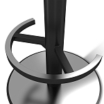 Барный стул вращающийся со спинкой и подлокотниками Douglas Rhombus Черный Велюр варинант исполнения - 5 | Loft Concept в Санкт-петербурге