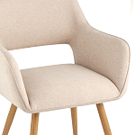 Стул в рогожке бежевого цвета NEASAN STOOL варинант исполнения - 6 | Loft Concept в Санкт-петербурге