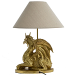 Настольная лампа с абажуром Дракон Golden Dragon Lamp Beige варинант исполнения - 3 | Loft Concept в Санкт-петербурге