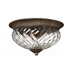 Потолочный светильник с чашеобразным плафоном из толстого волнообразного стекла и широким узорчатым основанием Hinkley варинант исполнения - 1 | Loft Concept в Санкт-петербурге