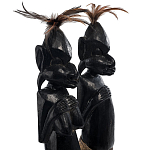 Комплект из 2-х деревянных статуэток Asmat Wooden Statuettes Black варинант исполнения - 3 | Loft Concept в Санкт-петербурге