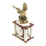 Часы настольные из натурального камня с декором в виде орла Eagle Stone Clock варинант исполнения - 2 | Loft Concept в Санкт-петербурге