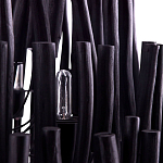 Люстра черная с несколькими ярусами деревянных палочек Bright Wooden Chandelier варинант исполнения - 10 | Loft Concept в Санкт-петербурге