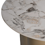 Стол журнальный круглый керамогранит белый Keramos варинант исполнения - 3 | Loft Concept в Санкт-петербурге