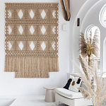 Панно на стену плетеное Макраме бежевый цвет  варинант исполнения - 5 | Loft Concept в Санкт-петербурге