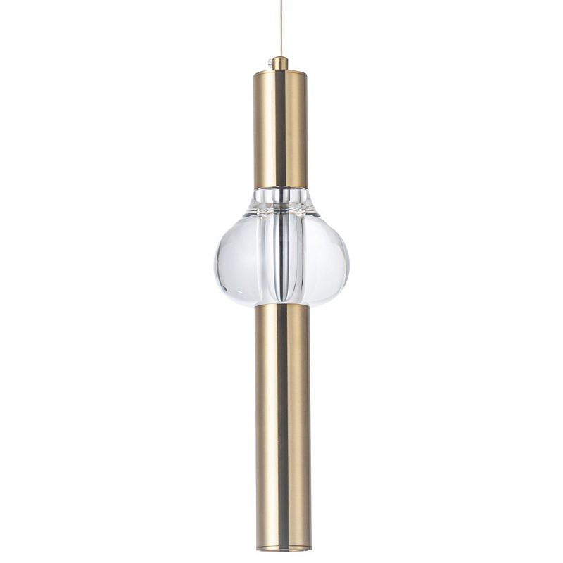 Подвесной светильник Toussaint Metal Tube Light Hanging Lamp Латунь Прозрачный в Санкт-петербурге | Loft Concept 