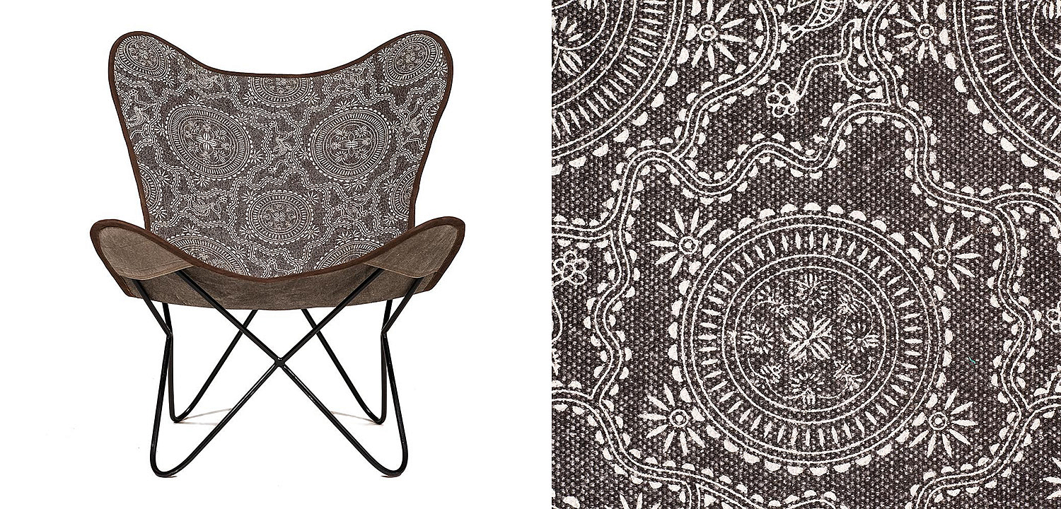 Кресло Indian black and white pattern - Loft-Concept в Санкт-петербурге