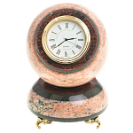 Часы настольные в виде шара из натурального камня Ball Stone Clock варинант исполнения - 1 | Loft Concept в Санкт-петербурге