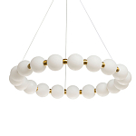 Люстра круглая с матовыми белыми шарами PEARLS Suspension варинант исполнения - 1 | Loft Concept в Санкт-петербурге