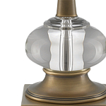 Настольная лампа с хрустальным шаром на корпусе и высоким тканевым абажуром Prism Rod варинант исполнения - 1 | Loft Concept в Санкт-петербурге