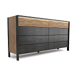 Комод 8 ящиков с подсветкой на рельефном фасаде Warm Industrial варинант исполнения - 7 | Loft Concept в Санкт-петербурге